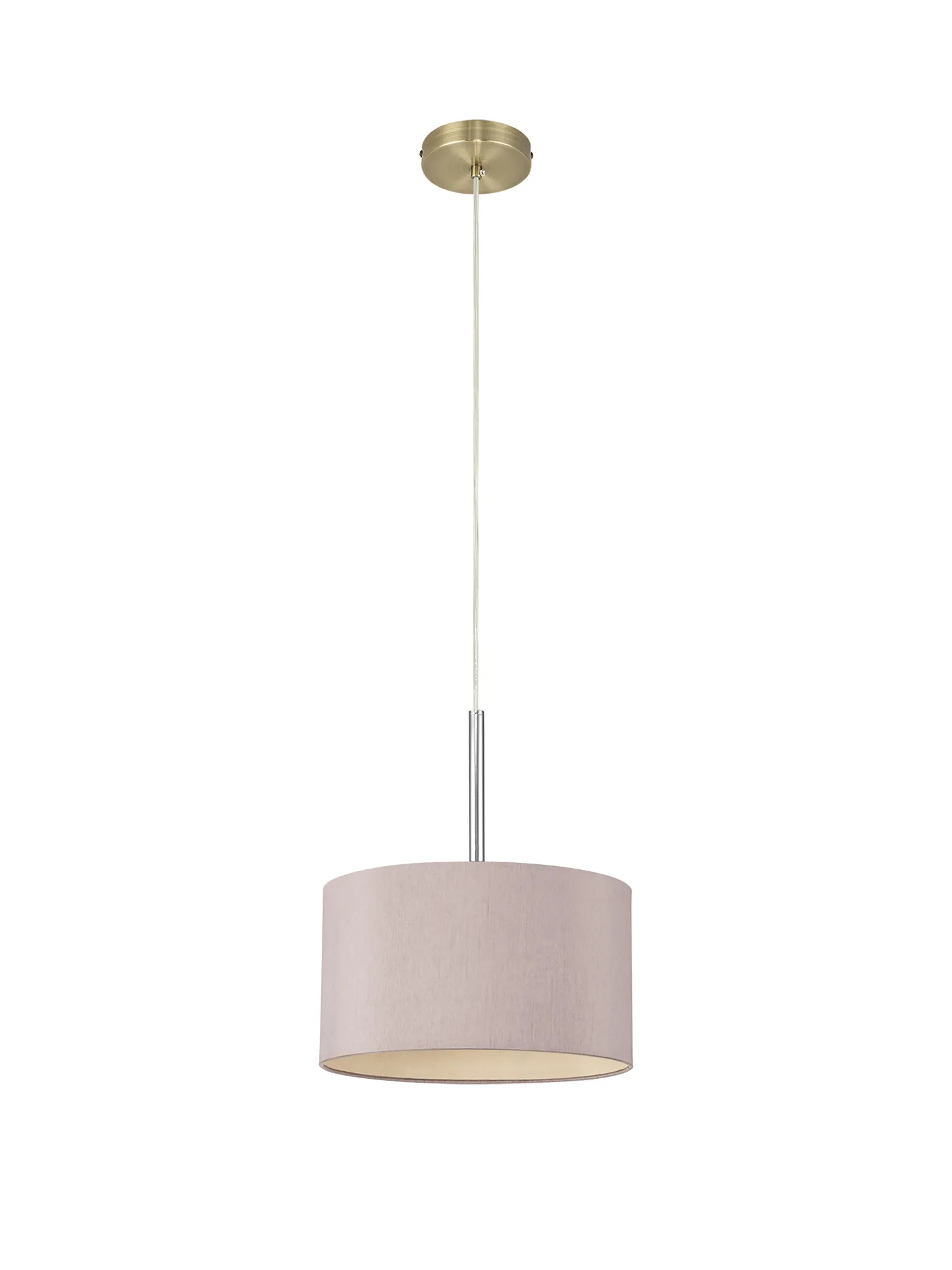 Baymont 30cm Pendant 1 Light Antique Brass, Taupe/Halo Gold DK0201  Deco Baymont AB TA